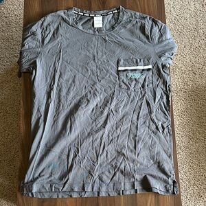 PINK Victoria's Secret Gray Tee with Green Accent